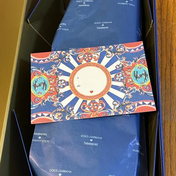 Dolce&Gabbana x Havaianas Carreto Siciliano Flip Flop Sandals US 11/12W - Picture 8 of 11